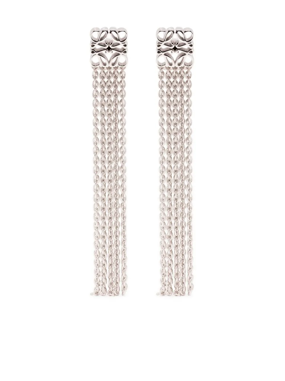 

LOEWE Anagram chain-trim earrings - Silver