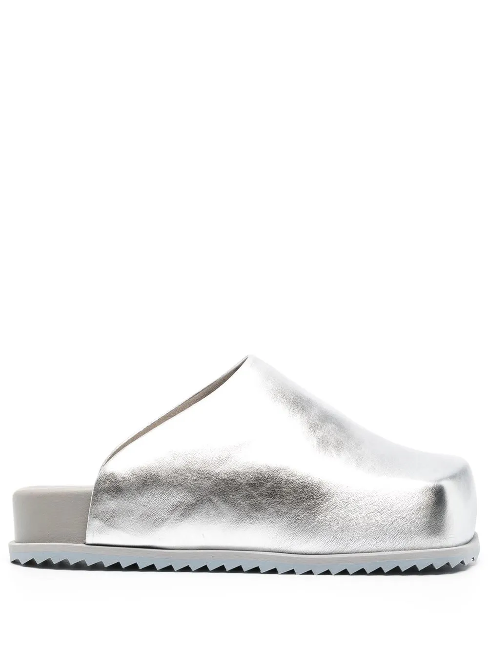 

YUME YUME 35mm chunky metallic-finish slippers - Silver