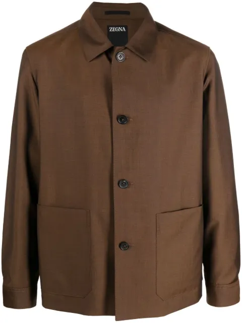 Zegna button-down fastening shirt jacket