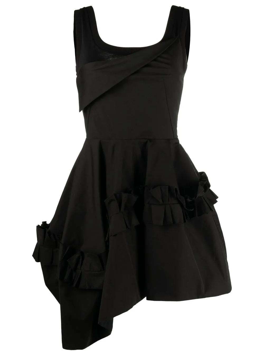 

Alexander McQueen vestido corto con cuello redondo - Negro