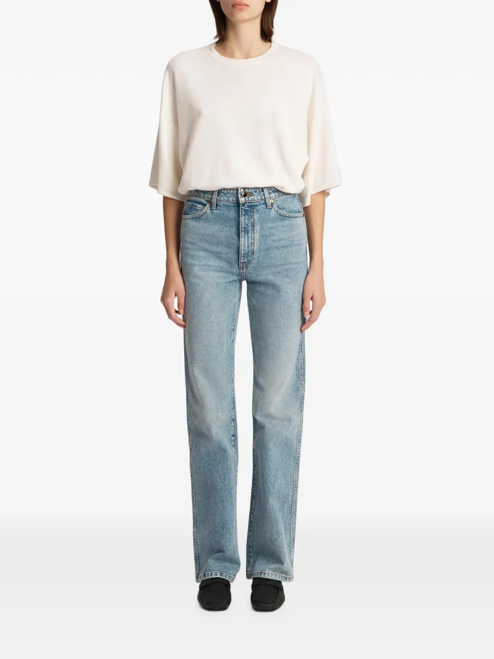 KHAITE Danielle ストレートジーンズ | ブルー | FARFETCH JP