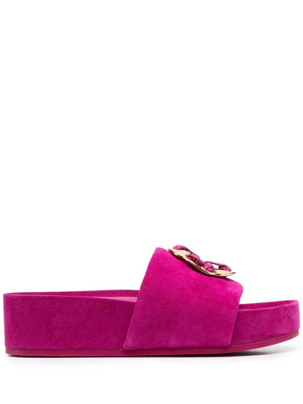 

Tory Burch slip-on calf-leather sandals - Pink