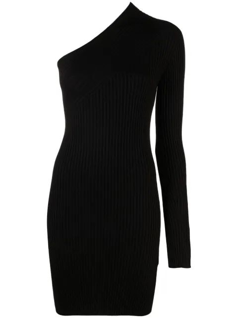AERON one-shoulder knitted minidress