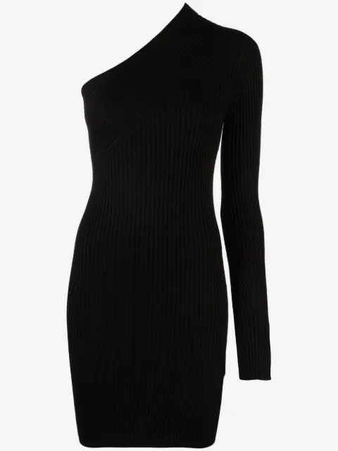 AERON one-shoulder knitted minidress