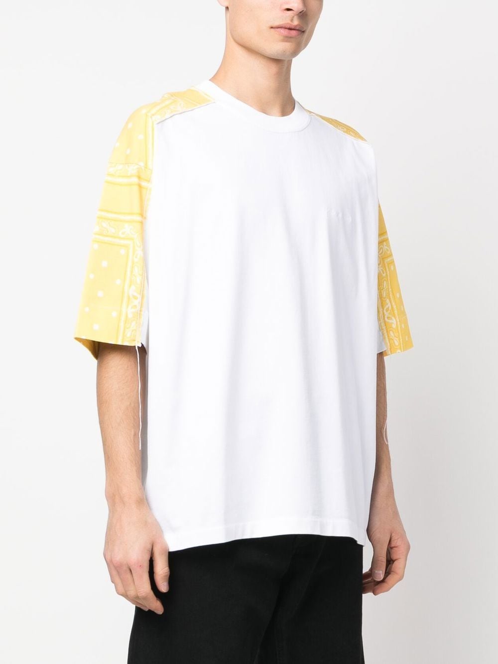 Shop Jacquemus Paisley Print Cotton T-shirt In Weiss