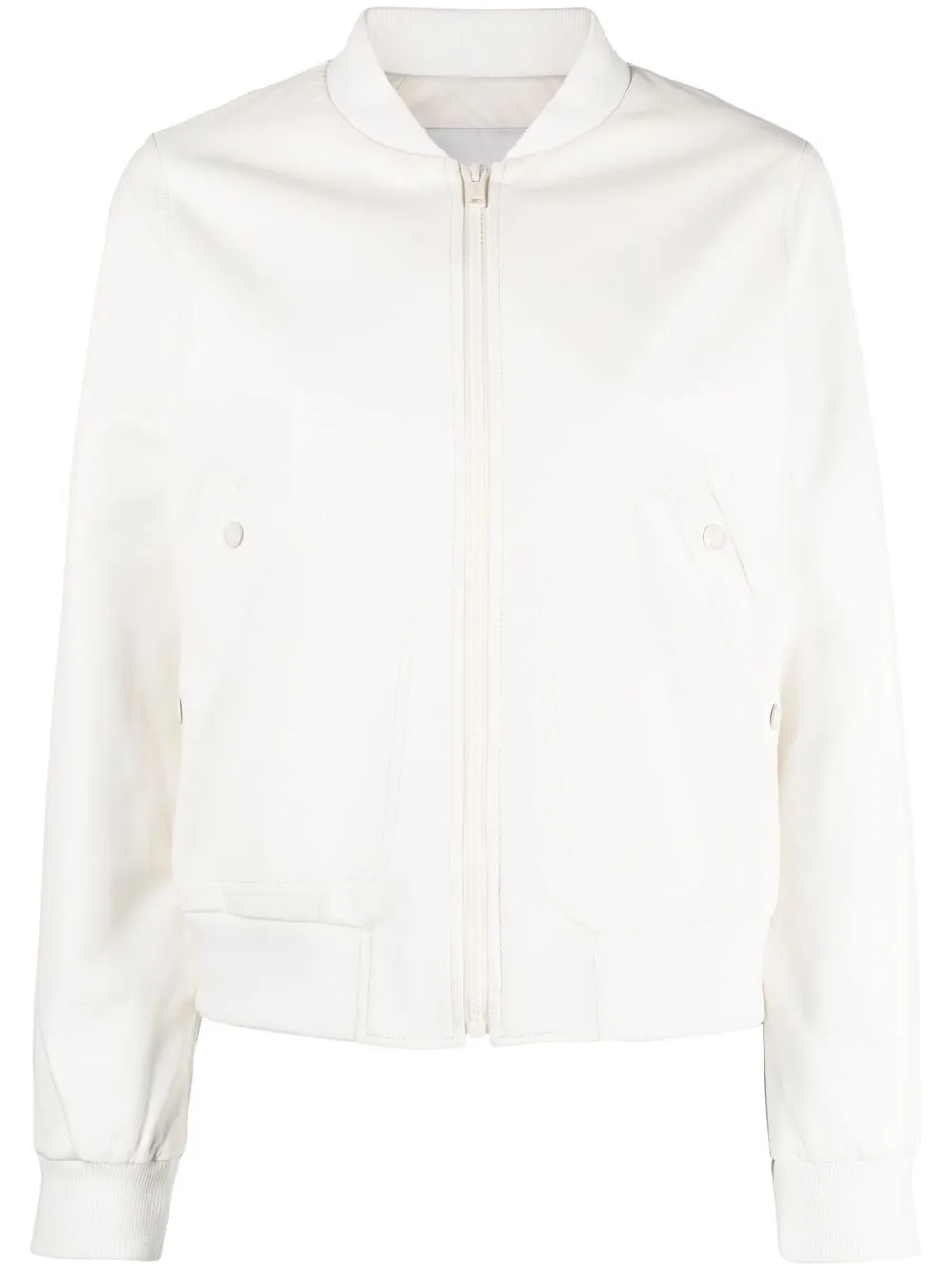 Yves Salomon Zip-up Jacket In Weiss