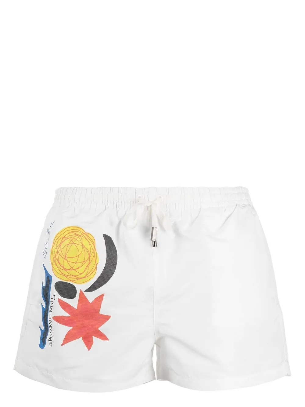 

Jacquemus shorts de playa con estampado gráfico - Blanco