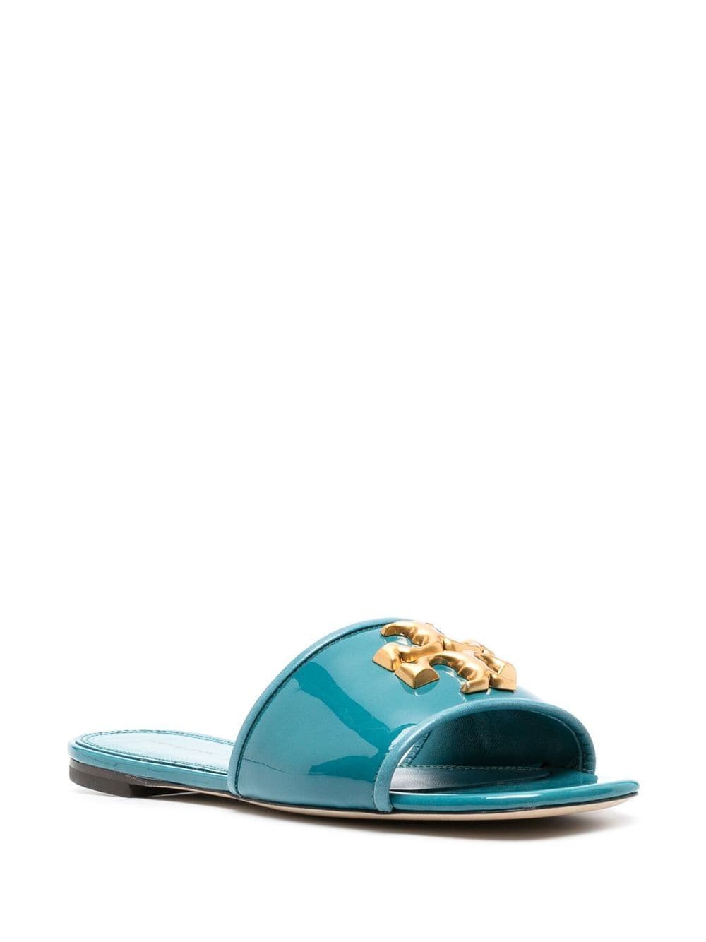 Tory Burch Eleanor slippers met logo plakkaat - Blauw