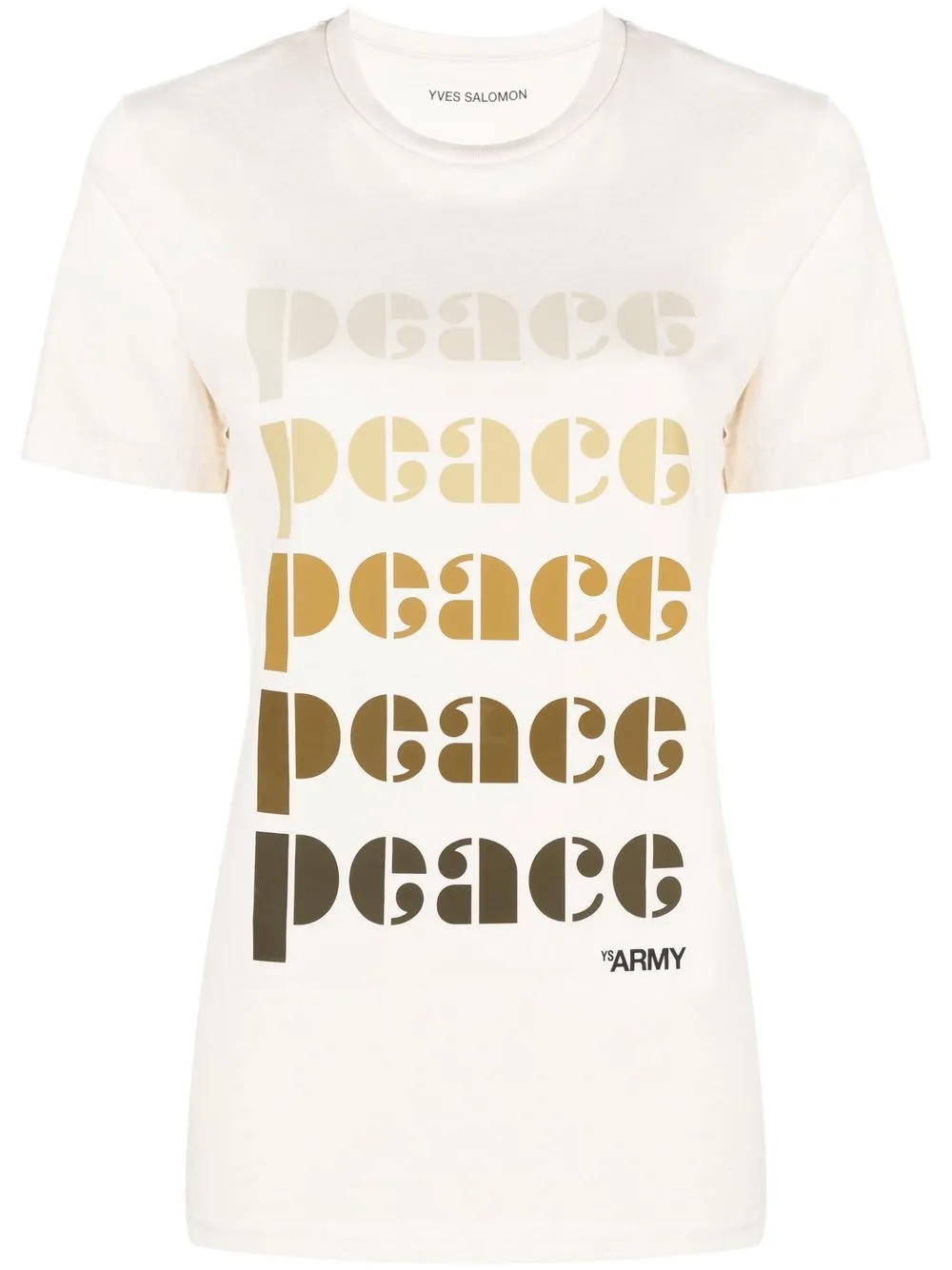 

Yves Salomon peace-print organic cotton T-shirt - Neutrals