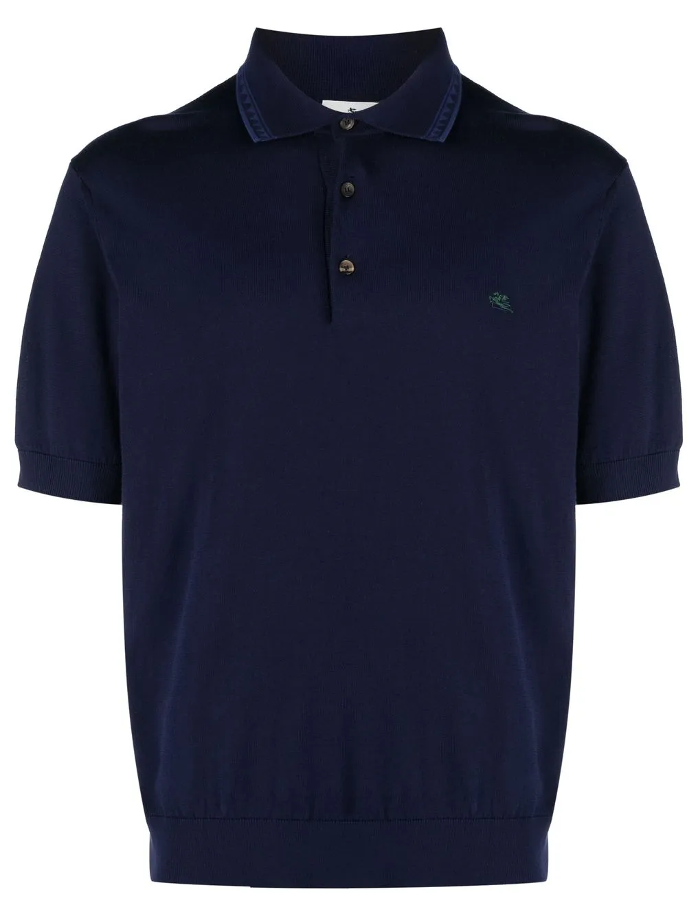 

ETRO playera tipo polo con logo bordado - Azul