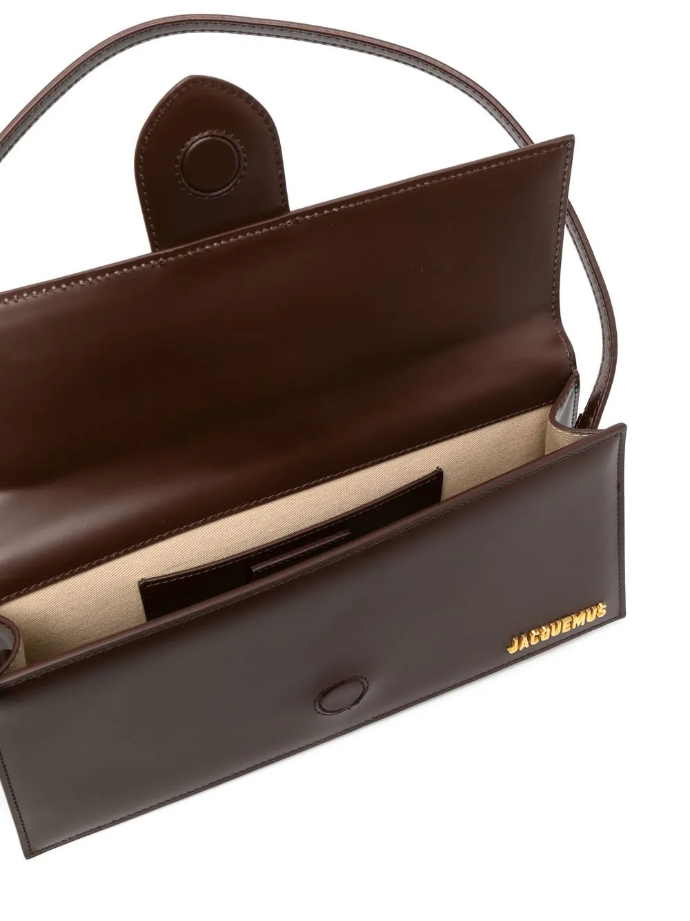 Shop Jacquemus Le Bambino Long Shoulder Bag In Braun