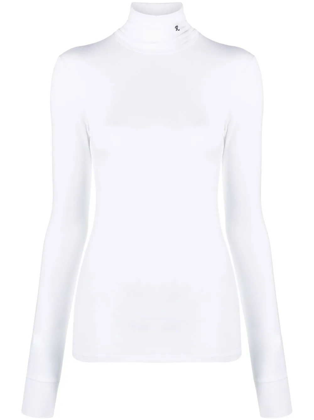 

Raf Simons logo-embroidered roll-neck top - White