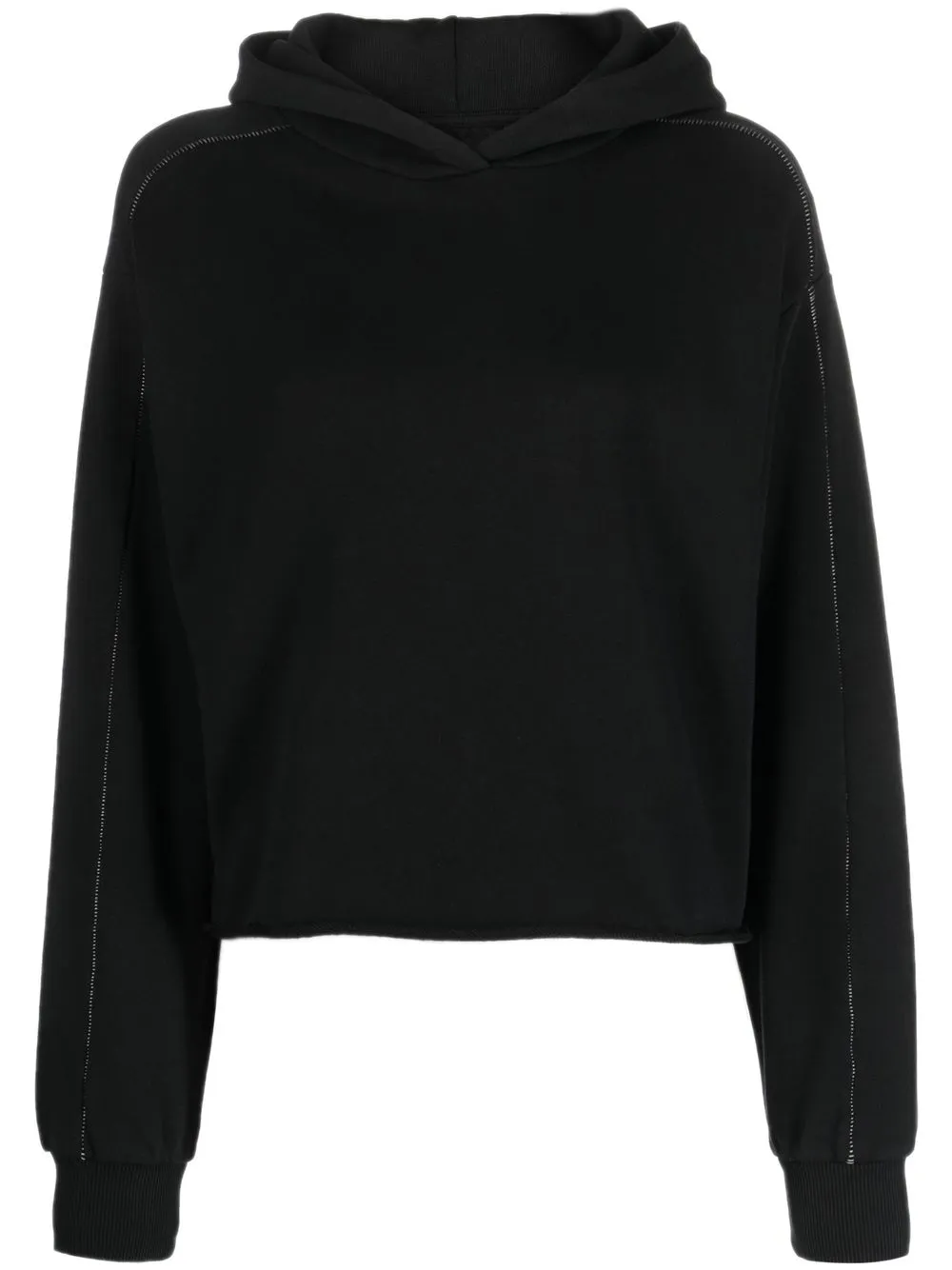 Thom Krom Stitch-detail Pullover Hoodie In Black