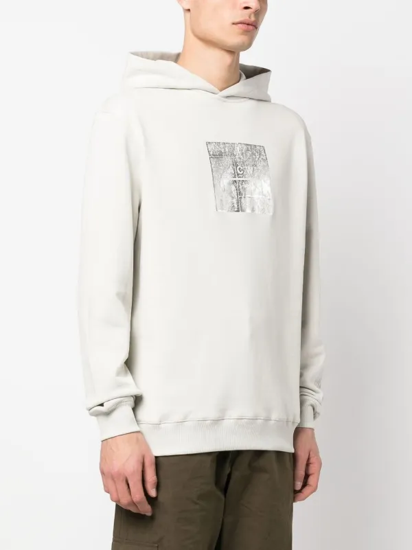 A COLD WALL logo print Cotton Hoodie Neutrals FARFETCH AU