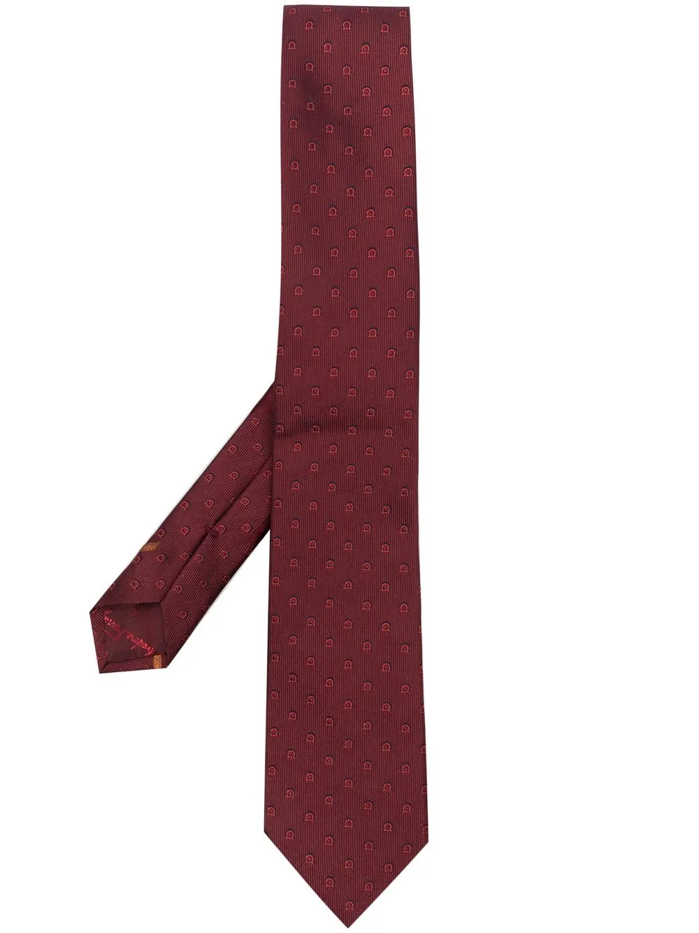 

Ferragamo Greca pattern-print silk tie - Red
