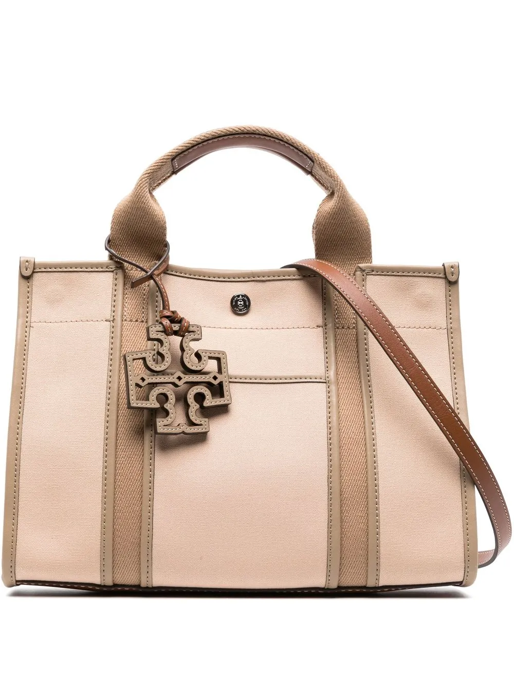 

Tory Burch logo-charm detail tote bag - Neutrals
