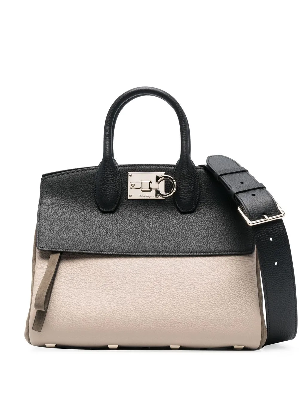 

Ferragamo Studio leather tote bag - Neutrals