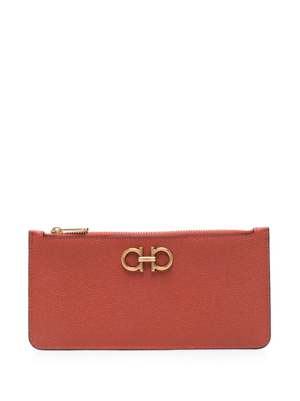 

Ferragamo Gancini long leather wallet - Orange