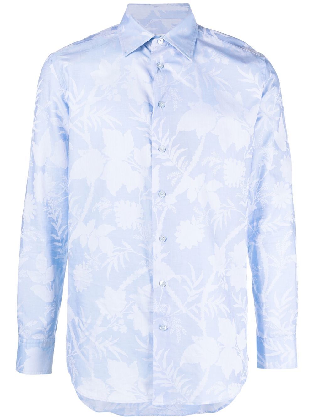 

ETRO Jungle patterned jacquard shirt - Blue