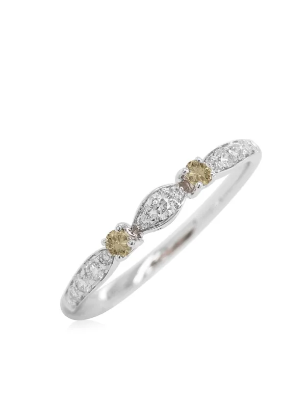 HYT Jewelry 18kt White Gold Diamond Band Ring Farfetch
