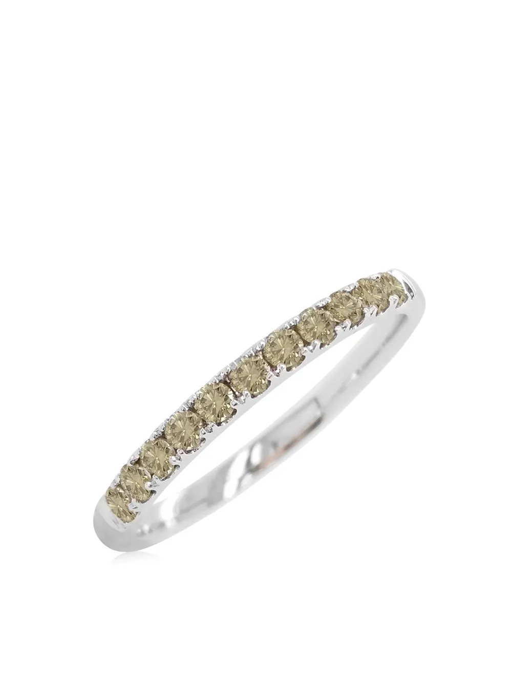 Shop Hyt Jewelry 18kt White Gold Diamond Band Ring In Silber