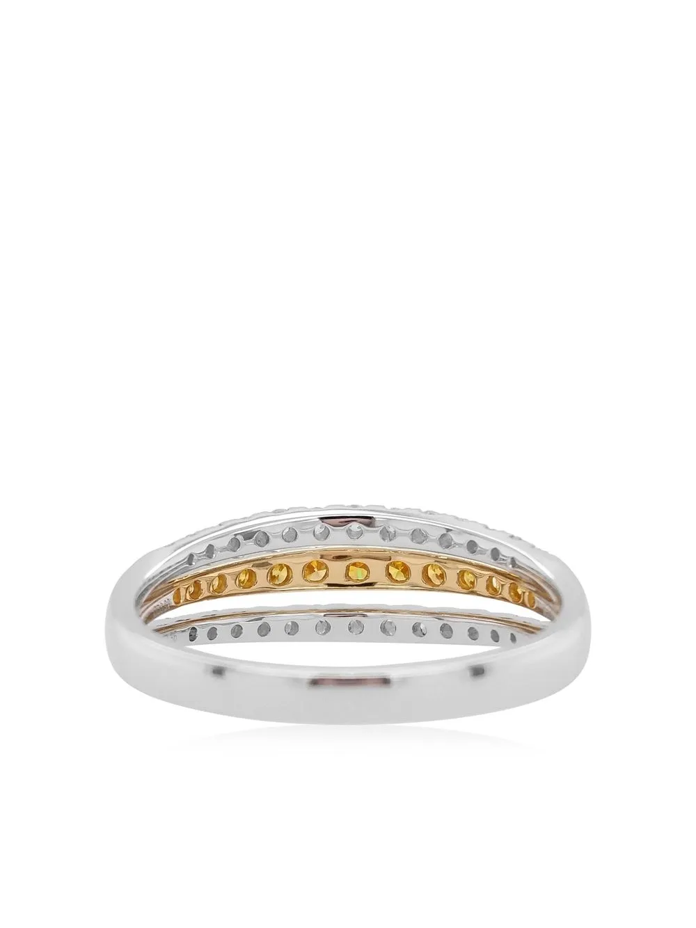 Shop Hyt Jewelry 18kt White Gold Diamond Band Ring In Silber