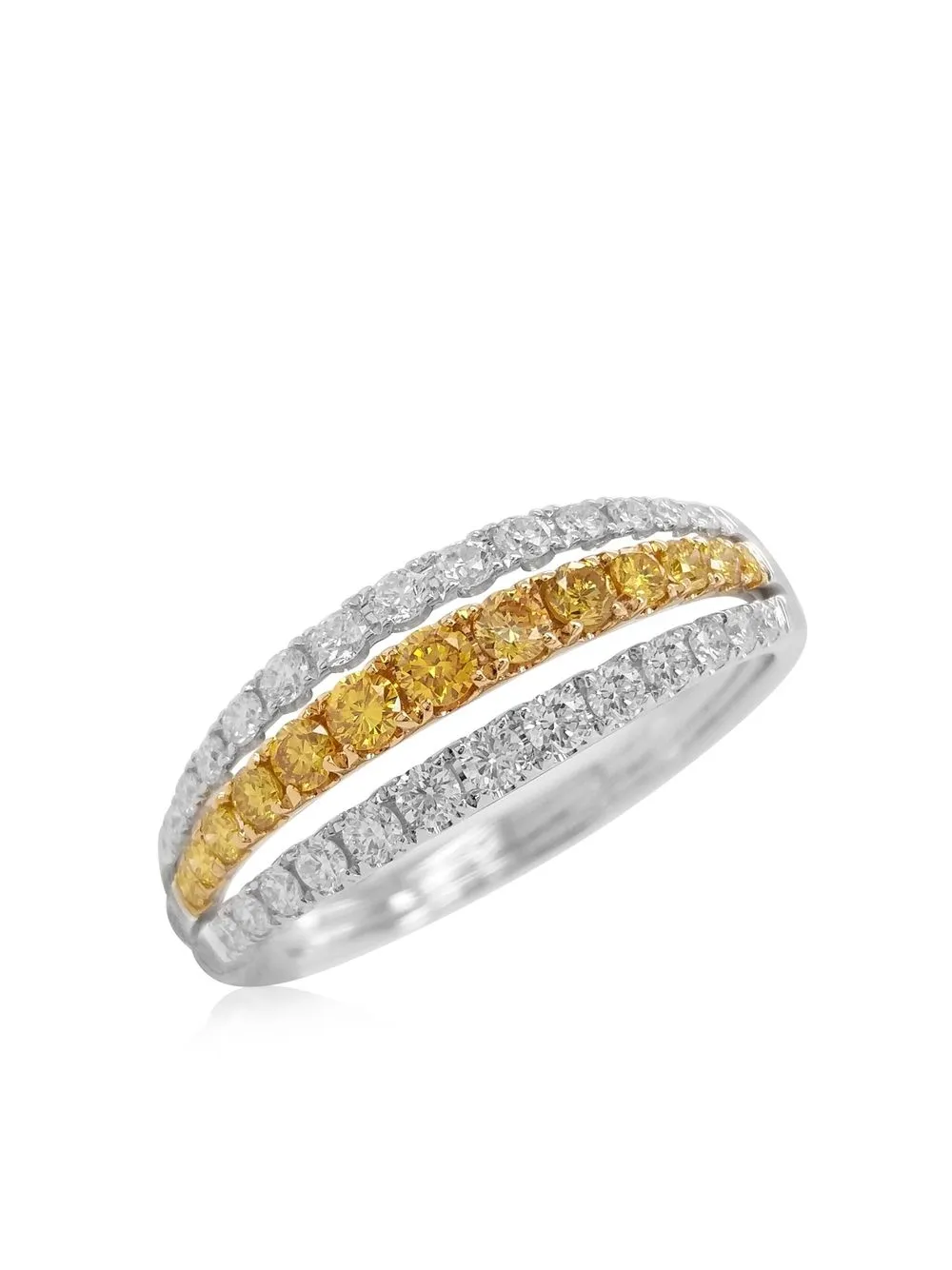 Shop Hyt Jewelry 18kt White Gold Diamond Band Ring In Silber