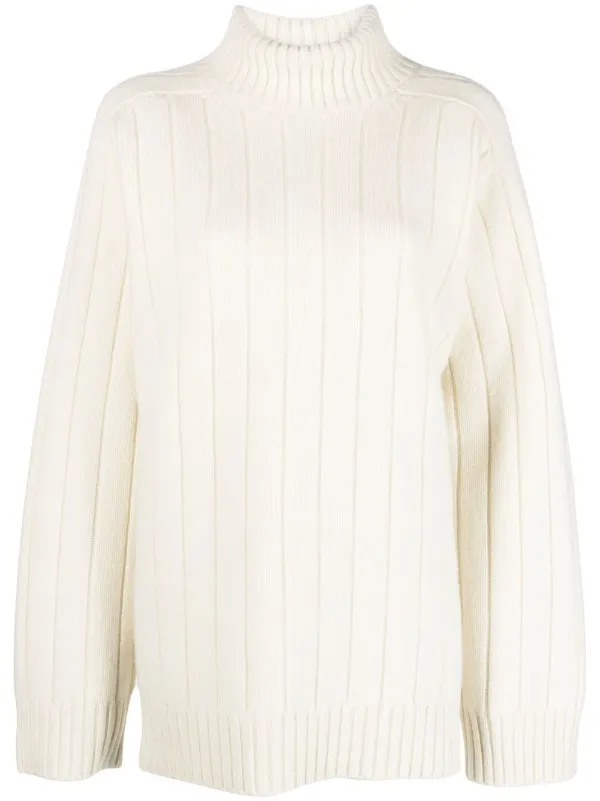 White oversized roll neck on sale jumper