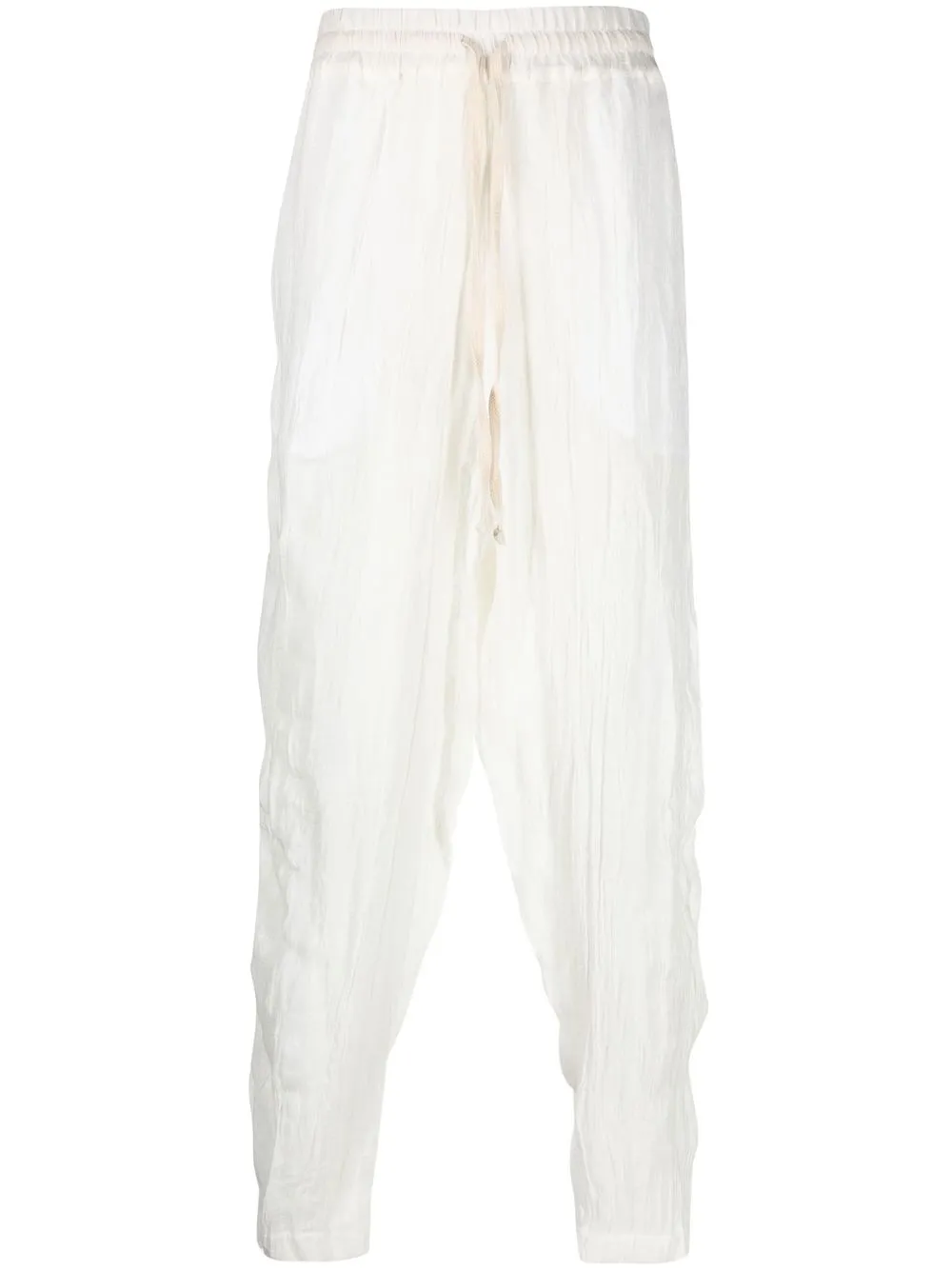 Atu Body Couture Pleated Straight-leg Trousers In White