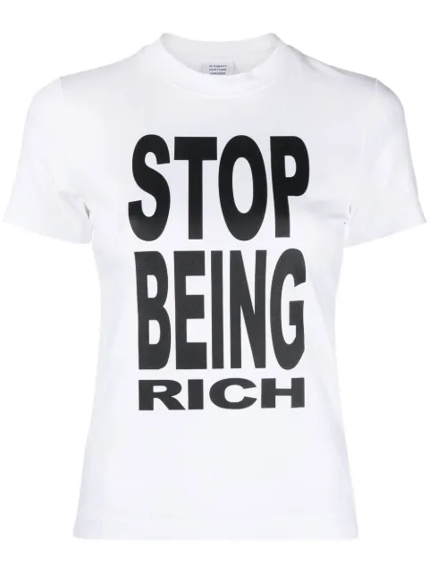 VETEMENTS slogan print T-shirt