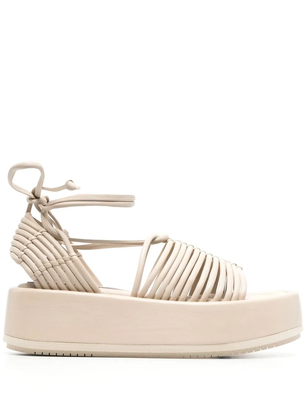 

Paloma Barceló interwoven flatform sandals - Neutrals