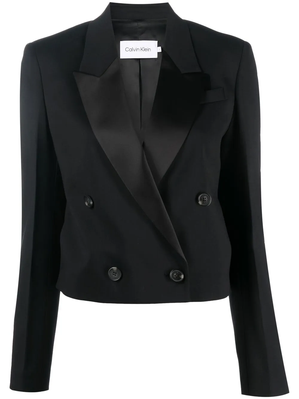 

Calvin Klein double-breasted cropped blazer - Black