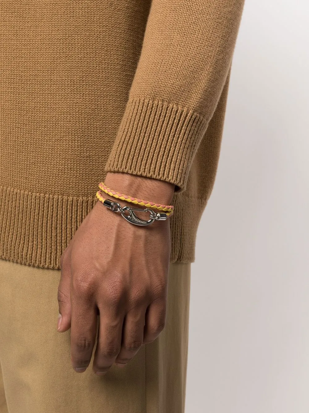 Marni Gevlochten wikkelarmband - Geel