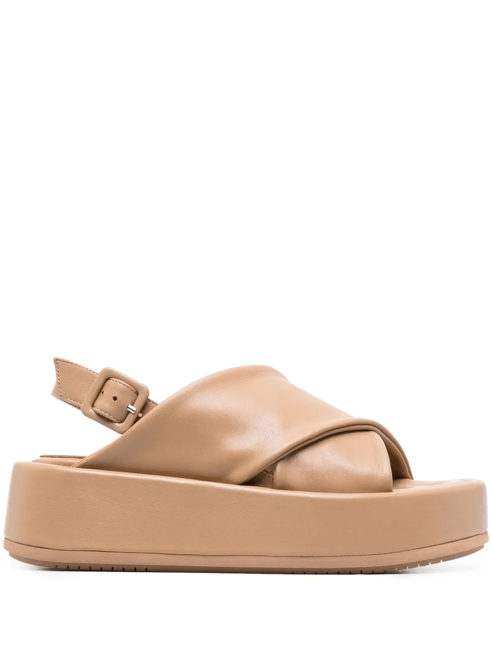 

Paloma Barceló cross-over strap flatform sandals - Brown