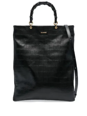 Jil Sander バンブーハンドル ハンドバッグ | ブラック | FARFETCH JP