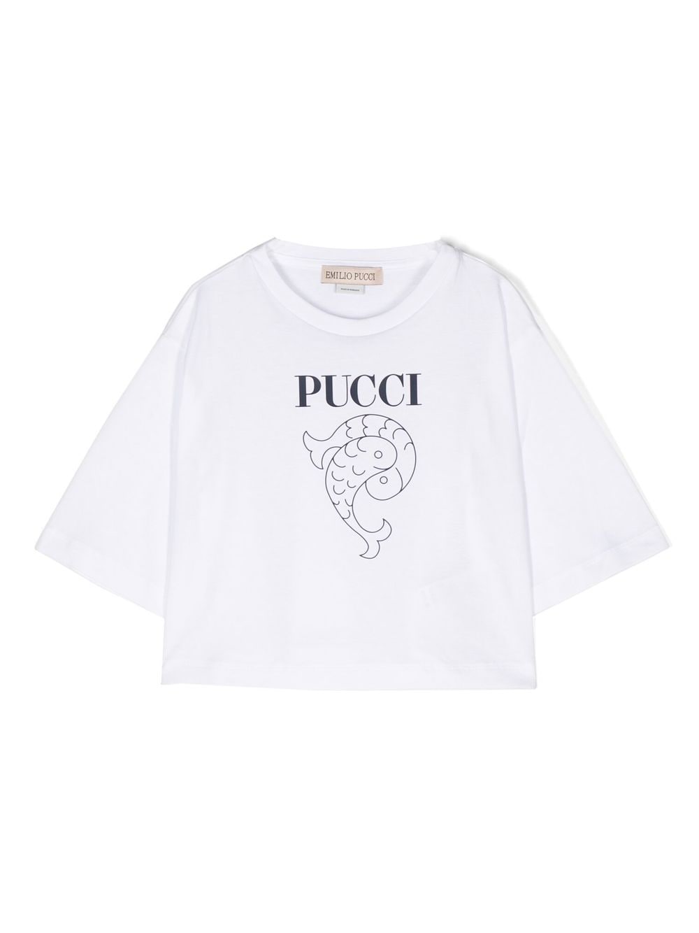 Pucci Junior Kids' Logo-print Short-sleeved T-shirt In White