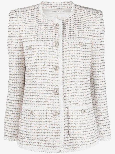 Alessandra Rich round-neck buttoned jacket