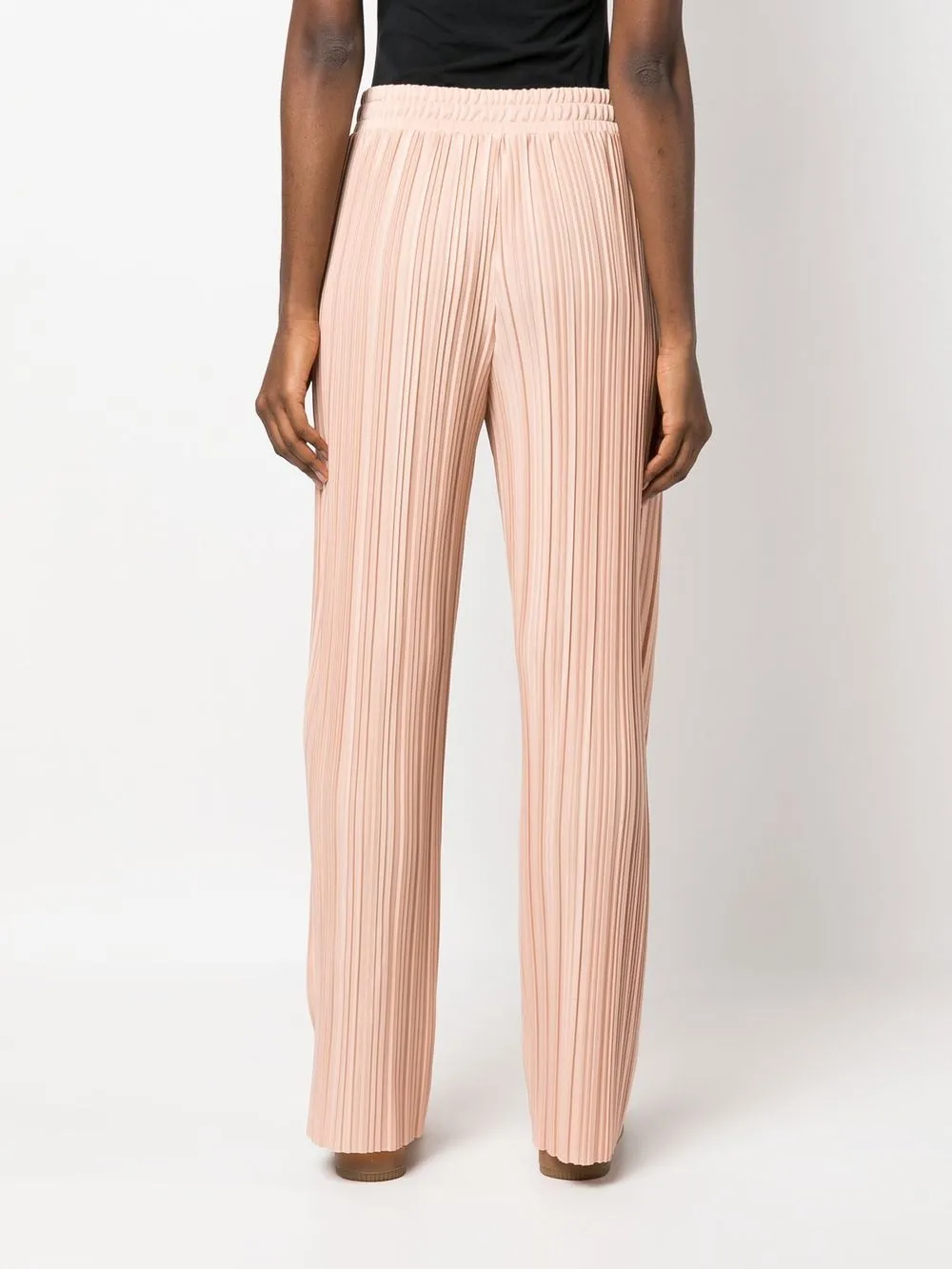 Shop Liu •jo Pleated Drawstring Trousers In Nude