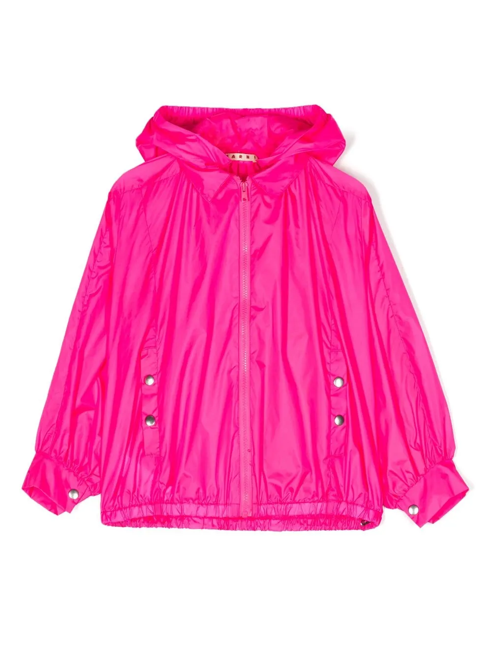 

Marni Kids chamarra impermeable con capucha y dos bolsillos - Rosado