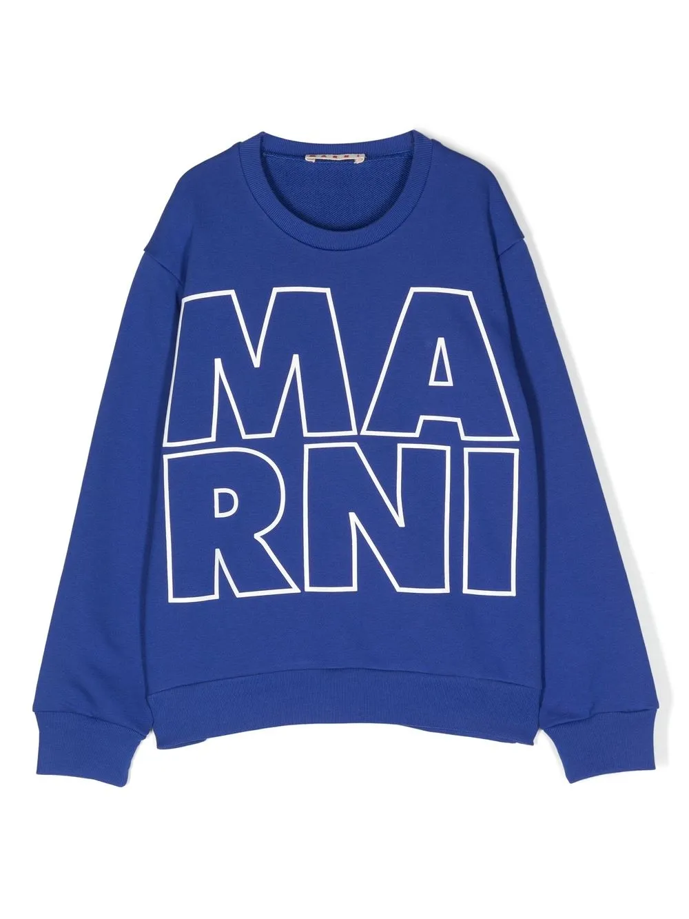 

Marni Kids logo-print crew-neck sweatshirt - Blue