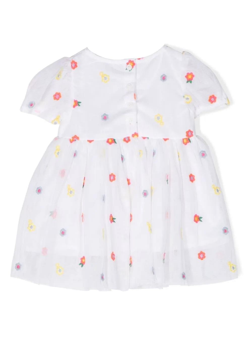 Stella McCartney Kids فستان مكشكش مطرز بزهور | فساتين الحفلات والمناسبات الخاصة | Image 2