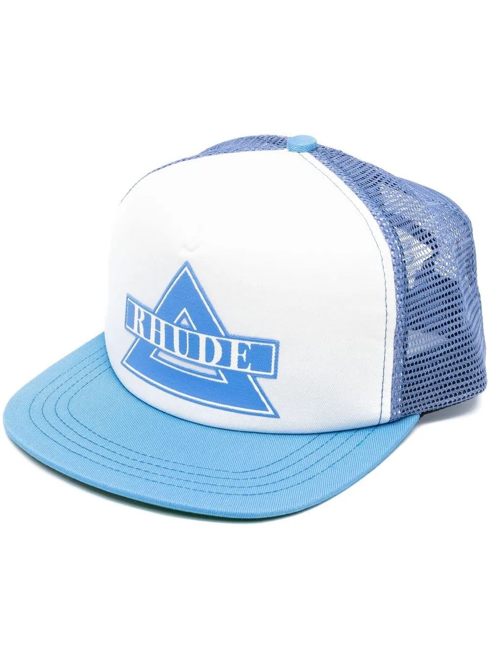 

Rhude logo-print snap-fit cap - Blue