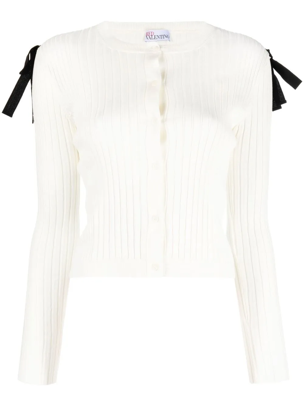 

RED Valentino bow-detail button-front cardigan - Neutrals