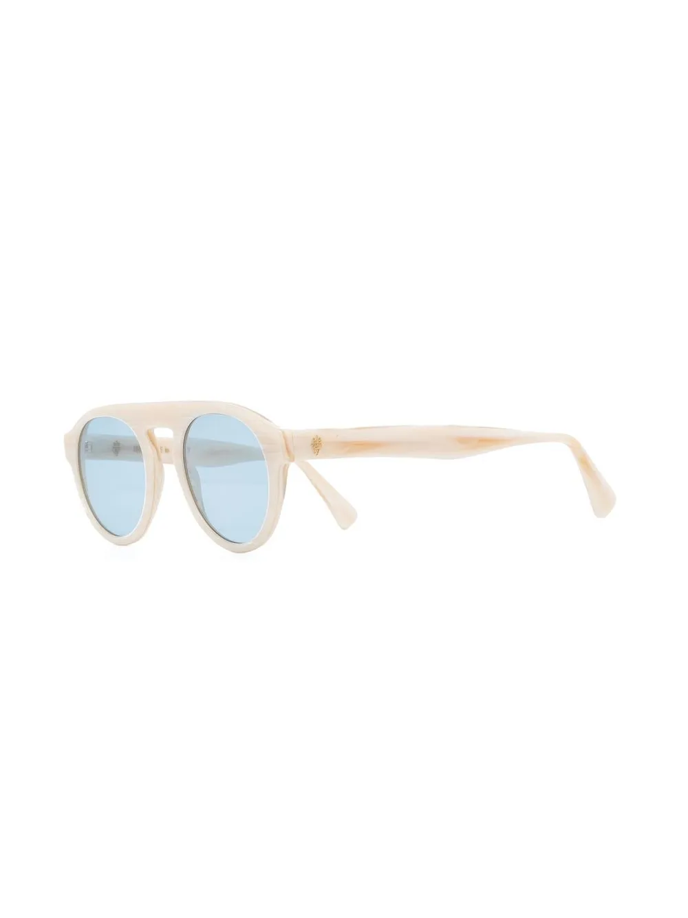 Eleventy Zonnebril met rond montuur - Beige