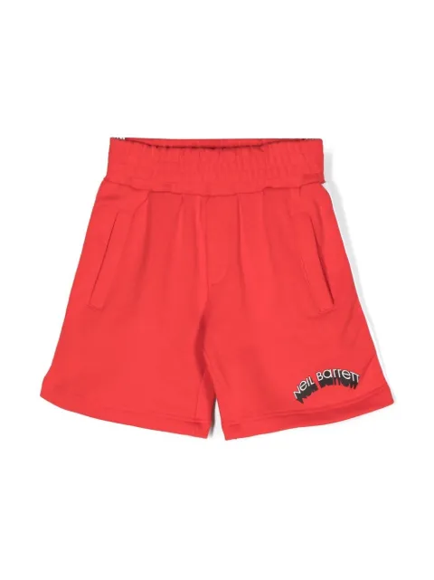 Neil Barrett Kids logo-print track shorts 