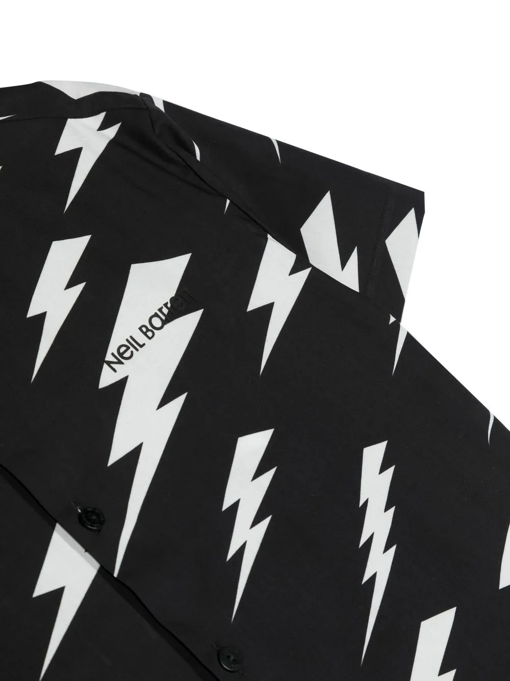 Neil Barrett Thunderbolt-print Cotton Shirt In Schwarz