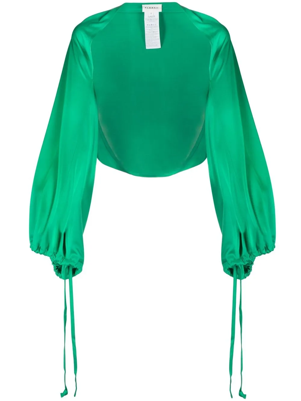 

P.A.R.O.S.H. satin draped cardigan - Green