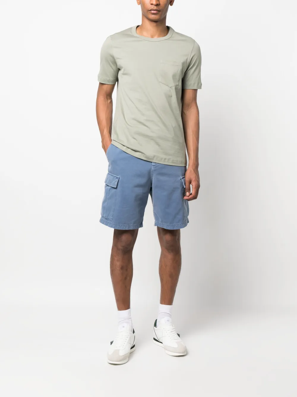Brunello Cucinelli Chest-pocket Cotton T-shirt In Green