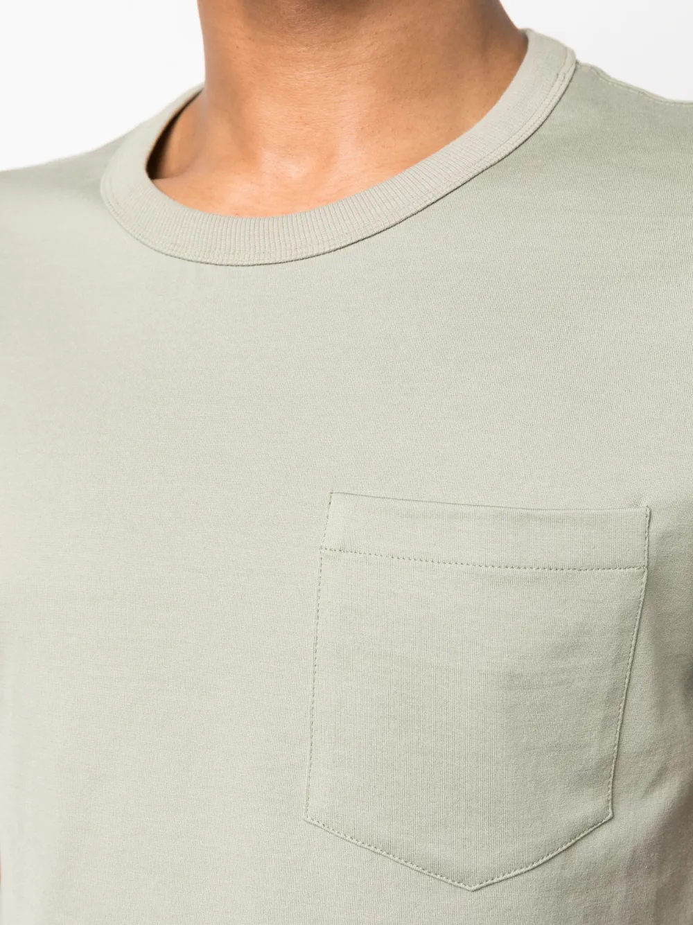Brunello Cucinelli Chest-pocket Cotton T-shirt In Green
