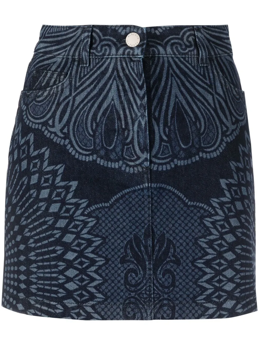 

Alberta Ferretti patterned-jacquard skirt - Blue